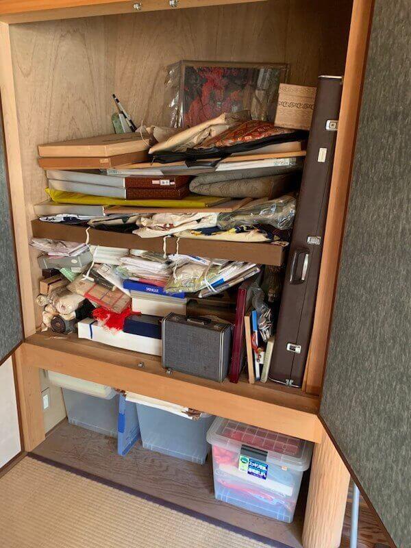 押し入れに溜まった不用品回収