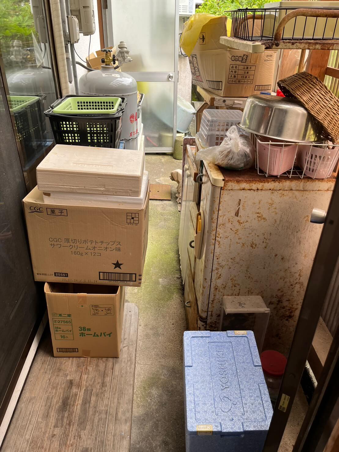 物置の雑多な不用品を分別・片付け