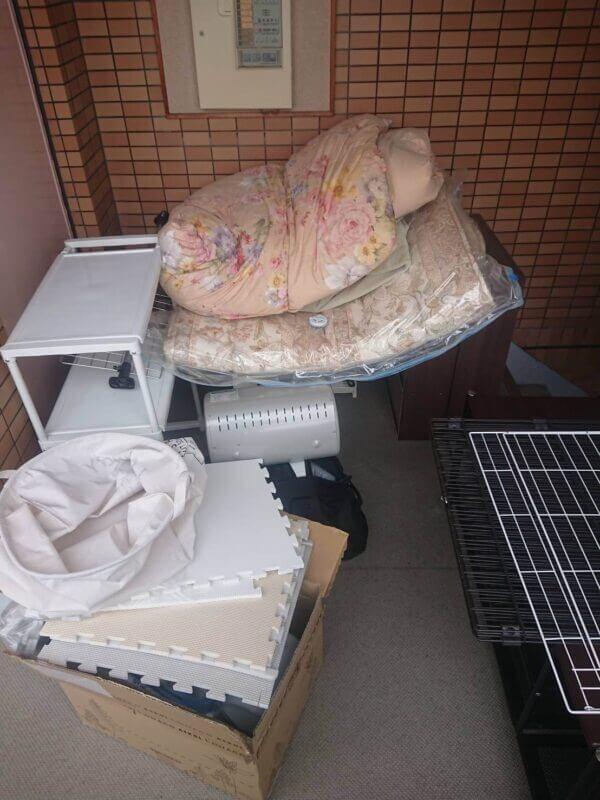 施設入居に伴うお布団などの不用品回収