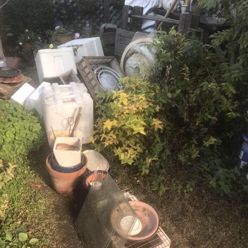 お庭周りの植木鉢など不用品回収