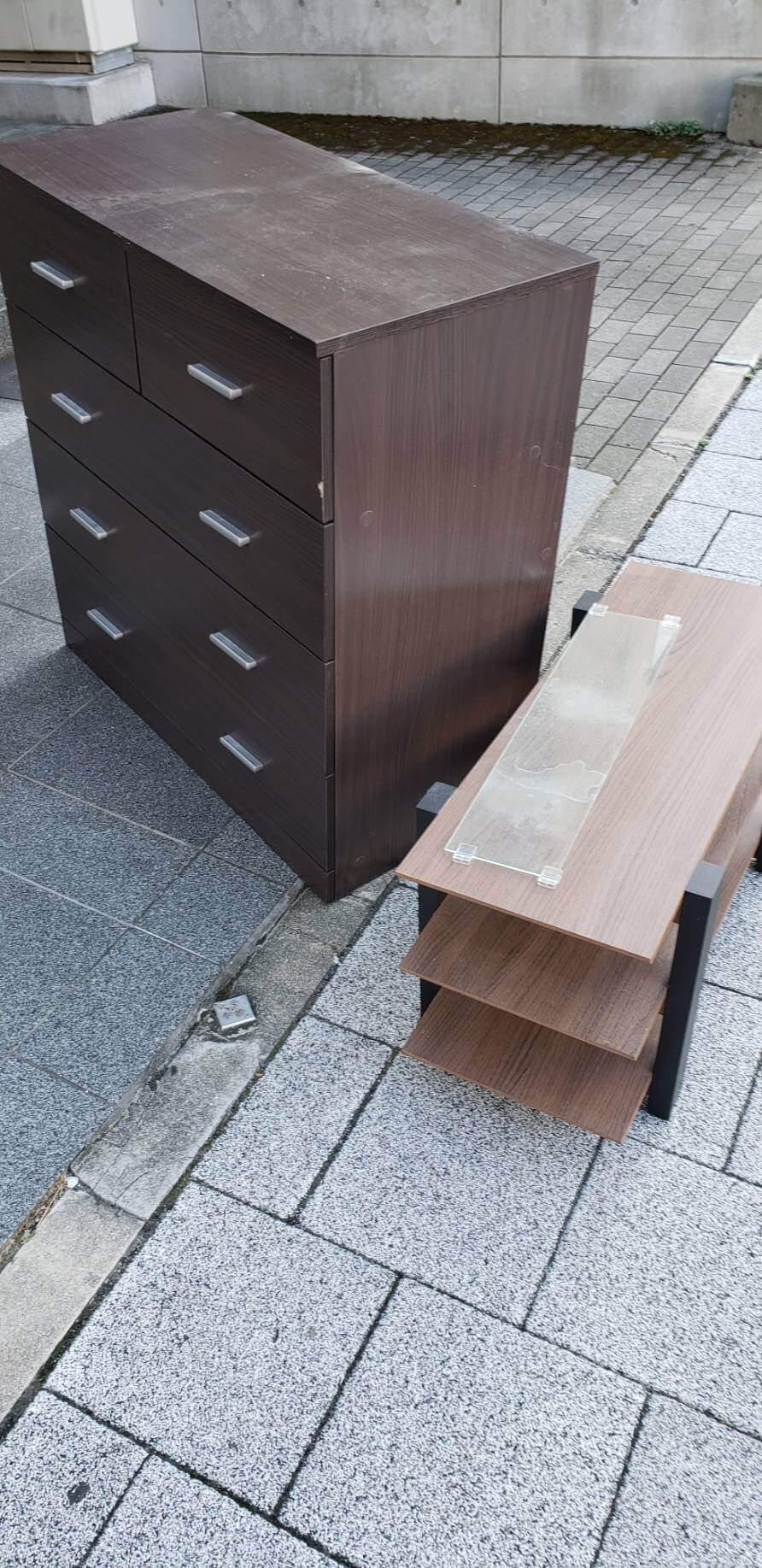 マンションで、タンス2点引き取りご依頼