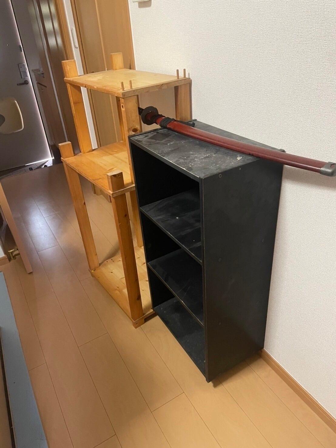 生前整理に伴いカラーボックス、棚処分