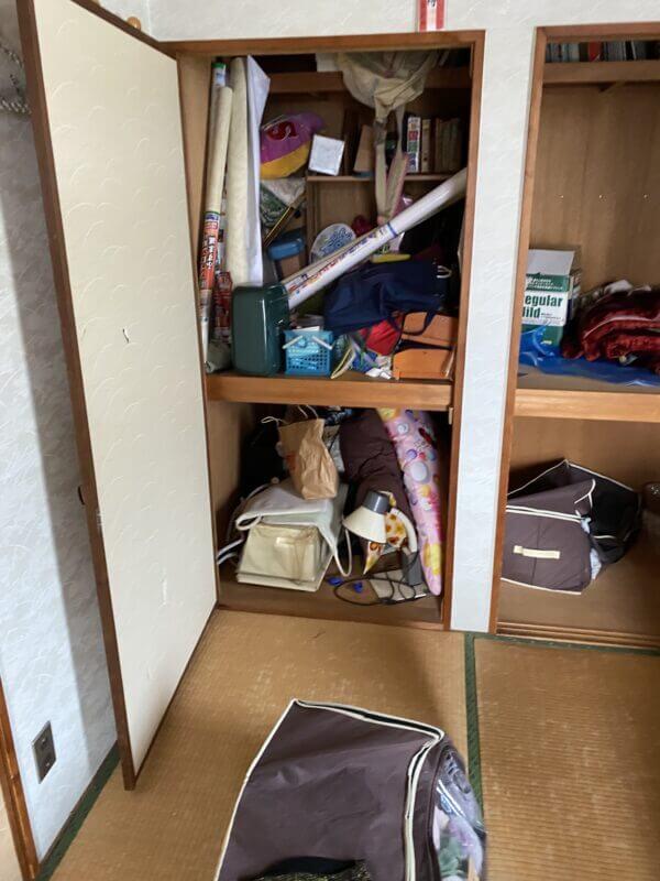 生前整理の際に押入れの中の細々とした不用品回収
