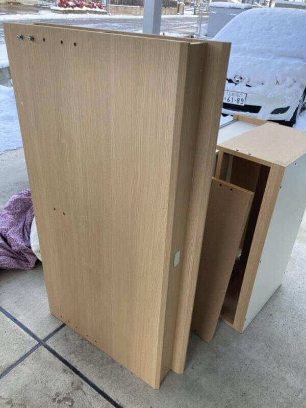 収納付きベッドの解体と回収
