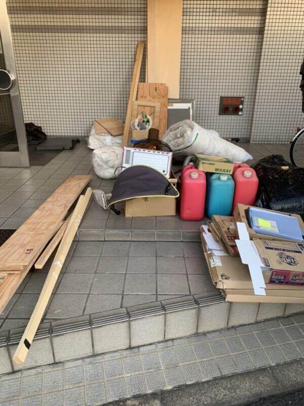 高層マンションのベランダの不用品回収