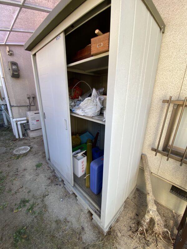 家電製品や健康器具の回収時、追加で物置も引き取り